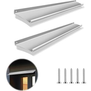 2PCS Aluminum Door Rain Drip Guard Cap, 40 Inch Drip Deflector Rain Diverter, Door and Window Rain Guards House