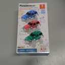 PicassoTiles 3 Magnetic Toy Cars Set Light Up LED Highly Detailed Compatible with Magnet Car Race Track STEM Truck Replacement Accessories Educational Building Kits for Toddlers Boys & Girls Ages 3+