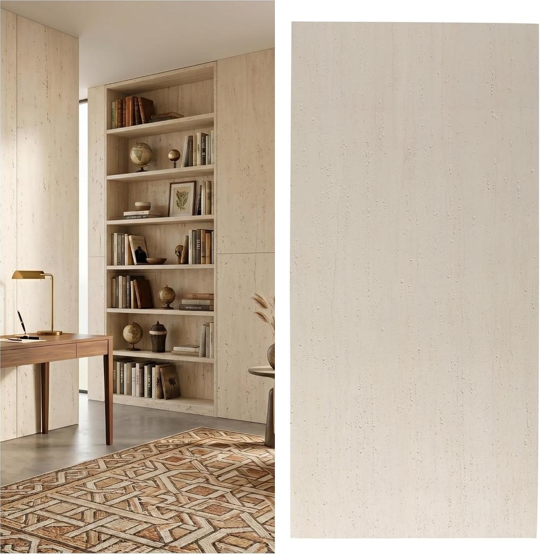 MCM Faux Travertine Stone Flexible Wall Panels, 23.6x47.2 4 Packs
3D travertine texture beige color, light weight soft stone wallpaper, interior & exterior wall panel decor