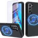 Galaxy S21 FE case,Samsung S21 FE 5g case S21 FE Heavy Duty case[ with Clip], [Shockproof] [Dropproof] [Dust-Proof], Compatible with Galaxy S21 FE/Galaxy S21 FE 5G (MAG- Black)