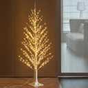 Fudios Lighted White Tree Willow 4FT 450 LED Fairy Lights, Christmas Artificial Tree Lights Plug in for Indoor Outdoor Holiday Decoration