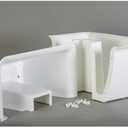 Mailbox Planter Box – Fits True 4x4 (3.5") & 6x6 (5.5") Posts, Wrap-Around Resin Planter, 24” 16 Gallon, White, 22''L x 22"W x 14"H
