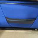 American Tourister 4 KIX 3.0 Checked-Medium Softside Expandable Luggage with 4 Spinner Wheels, Sapphire Blue