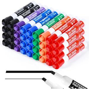 Tbay Dry-Erase Markers - 36 Counts, Chisel Tip Whiteboard Markers for Office/School Supplies, Low Odor, 6 Assorted Colors (Multicolor)