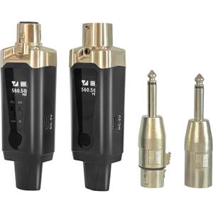 Arvitek Wireless XLR Microphone Transmitter & Receiver, UHF Wireless Mic System, 16 Channels XLR Mic Adapter for Dynamic Microphone, Audio Mixer, Electric Guitar Bass, 48V Phantom Power, 250ft Range