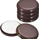 uxcell Furniture Sliders, 8Pcs 2" - Plastic Self-Adhesive Round Sliding Pads, Chair Glides for Carpeted Tile Vinyl Hardwood Floors (Brown)