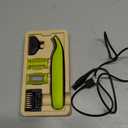 Philips Norelco for Face + Body, Electric Beard Trimmer, Shaver and Groomer, 5in1 Adjustable Comb, 1x Body Kit, Model QP2834/70, Black/Lime Green