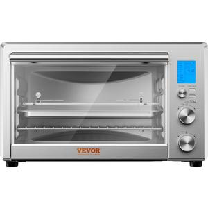 VEVOR Air Fryer Toaster Oven, 28L/29.6Qt Large Capacity 13 in 1 Functional Convection Oven, 1800W 2-Tier Toaster Ovens Countertop Combo with Wire Racks, Pizza Pan, Gloves, Home and Commercial Use