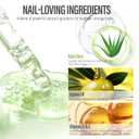 3 x CHUCHU Nail Growth and Strengthener Oil for Cuticle - Repair Moisturizing Treatment - Natural Jojoba Vitamin B & E Nail Oil for Dry Cracked Nails (Aloe Vera)