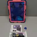 Auizotl Case for iPad (A16) 11th Generation 11 Inch (2025)/iPad 10th Generation 10.9 Inch (2022),360 Rotating Stand i Pad Case 10th Generation with Screen Protector Pencil Holder,Navy Pink