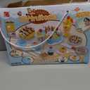 75PCS DIY Cutting Cake Set - Kids Play Kitchen Food Pretend Play Toy - Best for Girls Birthday Party Gift (75PCS Blue)