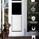 96 inch XL Dog Door for Sliding Glass Door - Left Amout from Inside, Adjustable Height: 96.38-96 in, Extra Large Flap: 14.75(W) x 24(H)