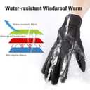 FanVince Winter Gloves Touch Screen Water Resistant Windproof Thermal for Running Cycling Driving Hiking for Men Women (Black)