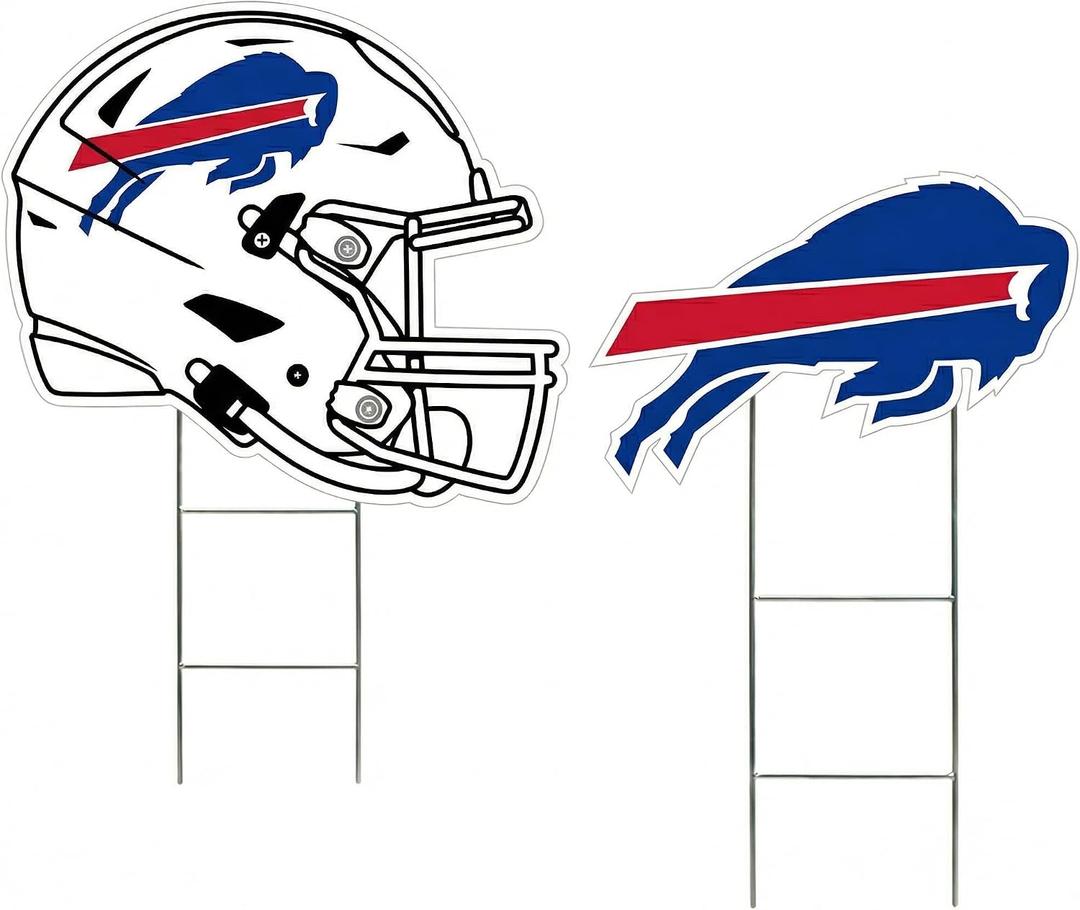 NFL Logo & Helmet 2 Pack Yard Sign Set, 11" x 23"