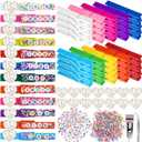 40 Sets Cheer Pins Multicolored Spirit Clips Volleyball Clothespins for Backpacks 400 Pcs Colored Beads Decorations for Cheer Team Gifts Bulk