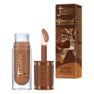 Juvias Place Bronzed Liquid Bronzer - Warm Pecan - Liquid Bronzer for Face w/Silky Blendable Texture - Buildable Coverage for Natural Contour & Dimension - Easy-to-Blend Patch-Proof Formula