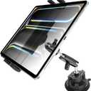 Charchendo Tablet Holder for Car Truck SUV Dashboard Windshield, Strong Suction Cup Tablet Phone Mount with 7.5" Metal Arm 360 Rotation Fits iPad Pro 13/12.9/Air/Mini, Galaxy Z Fold, 4-13" Devices