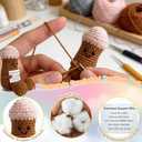 Funny Positive Crochet Gag Doll Emotional Support Stuffed plushies for Men and Women Friends, Weird Things Motivational Office Decor Valentines Day Gifts
