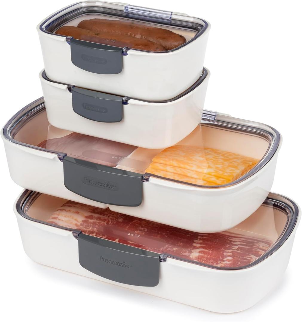 ProKeeper 4-Piece Deli Container Set  Airtight, BPA-Free Food Storage with Freshness Lock, Ideal for Deli Meats, Cheese, and Produce (Variety Pack)