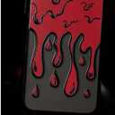 SIMPLYMDRN Tough for iPhone 12 Pro Max Case - Goth Tattoo Design - Cool Case for Men - Streetart Cover - Tough and Flexible (Drippy Black)