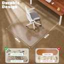 Office Chair Mat for Carpet, 48" x 60" Clear Desk Chair Mat with Lip, Heavy Duty Plastic Floor Protector for Low Pile Carpet, Smooth Easy Glide Under Desk for Office or Home