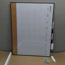 ARCOBIS Dry Erase Calendar with Cork Board for Wall, 24"x 18" Magnetic Calendar Whiteboard with Black Frame, Monthly Combination Board for School, Home, Office