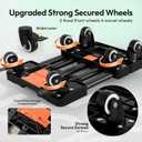 Folding Hand Truck 500lbs, Portable Heavy Duty Dolly Cart, 6 Wheels Collapsible Luggage Cart with 2 Elastic Ropes - Compact Trolley Cart for Easy Moving - Ideal Hand Cart for Travel and More (1.70, Black)