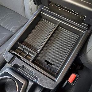 JKCOVER Center Console Accessory Organizer Compatible with Toyota Tacoma 2016 2017 2018 2019 2020 2021 2022 2023, ABS Material Box Insert Tray (Black trim)