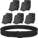 KRYDEX IPSC USPSA IDPA 3-Gun Competition Belt & 5 pcs Speed Pistol Mag Pouches (Medium)