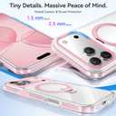 Summer Series 360 Spin Stand for iPhone 17 Pro Case (Compatible with MagSafe) [Military Drop Protection] Magnetic Clear Shockproof Protective for 17 Pro Phone Case 6.3'', Pink