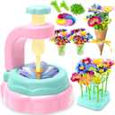 weirtoya Flower Bouquet Craft Kit, DIY Arts and Crafts for Kids 4-6-8, Girls Toys 4-6-8 Flower Making Activity Toy Set for Toddler and Kids, Birthday Gifts for 4 5 6 7 8 Year Old Girls（Purple)