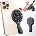 6 x Magnetic Suction Phone Mount for MagSafe Case, Silicone Suction Cup Stand Grip Holder, Designed for iPhone 16 Pro Max/15/14/13/12 Series, Hands-Free Selfie/Video for Content Creator/Influencer, Black