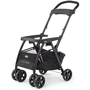Chicco KeyFit Caddy Frame Stroller, Accepts All Chicco Infant Car Seats, Adjustable Handle, Parent Tray | Black/Black