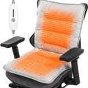 Heated Seat Cushion for Office Chair, Heated Seat Pad for Pain Relief Promote Blood Circulation with 3 Heat Levels & 90mins Auto-off, Chair Warmer for Back, Waist, Hips, Thighs Home Office Use, Grey