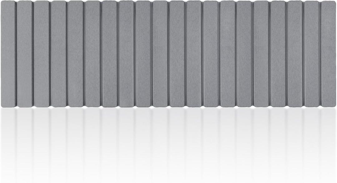THMINS Long Stone Bath Mat, Roll Out Stone Bath Runner, Foldable Bathroom Diatomaceous Earth Runner Mat Rugs 47x16 inch, Super Absorbent, Quick-Drying, Non-Slip, Space-Saving, Easy to Clean, 47.2x15.4''