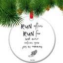 2025 Cross Country Keepsake  'Run Often Run Far' Inspirational Gift for Runners  Christmas Decor for Athletes (C20)