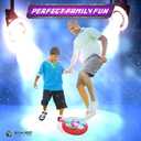 ActiveMVP Kids Toys Rechargeable Hover Soccer Ball with Red Blue 2 Motivational Wristbands - Indoor Soccer Game LED Light Up Kick Disc Foam Bumper - Gift for Toddlers Boys Girls Age 3 4 5 6 7 8 9 11+