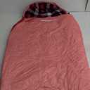 Cold Weather Mummy Sleeping Bag Flannel 0 Degree Winter Sleeping Bag Machine Washable Heavy Duty for Adults, Teenager with Compression Sack 4 Seasons for Camping Hiking Traveling (32F Under 6.56, RED)