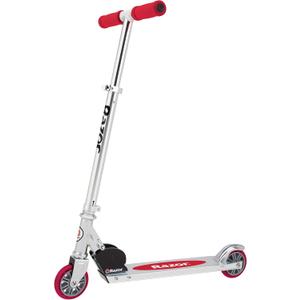 Razor A Kick Scooter for Kids - Lightweight, Foldable, Aluminum Frame, and Adjustable Handlebars (Red)