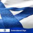 BENIX Israeli Flag 3x5ft, Durable 210D Nylon Israeli Flag for Outdoor Display, Vivid Colors, Fade-Resistant, Heavy-Duty with Brass Grommets