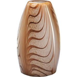 karyfine Oval Glass Pendant Lamp Shade Only Art Glass Light Covers for Kitchen Island Pendant Light Fixtures Replacement Shade for Mini Pendant Light (Brown Stripes)