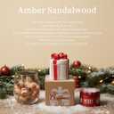 Christmas Scented Candle with Lid, Natural Candles for Home Scented, Premium Natural Bow Shaped Candles with Cotton Wick for Xmas Holiday Party Supplies (5 OZ)