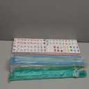 American Mahjong Tile Set(Christmas Theme) with Carrying Bag and Accessories, 160 Acrylic Engraved Mahjong Tiles with Racks with Pushers, Mahjong Tile Set for Family Friends