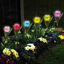 Bytech 5-Pack Solar Powered Tulip Stake
