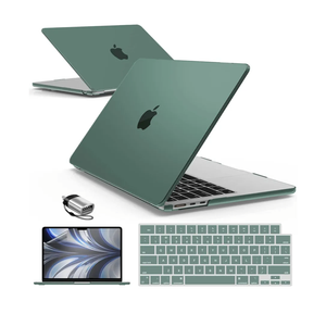 IBENZER Compatible with 2025 2024 2023 2022 MacBook Air 13 inch Case M4 A3240 M3 A3113 M2 A2681, Hardshell Case & KeyboardCover & ScreenFilm & Type-C for Mac Air 13.6, Midnight Green, KK-MTGN+2TC