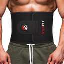 Viyafit Waist Trimmer Belt, Premium Waist Trainer for Women & Men (Medium, Red)