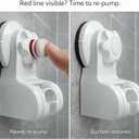 Pump&fix 45 Degrees Adjustable Handheld Shower Head Holder Suction Cup Wall Mount Bracket