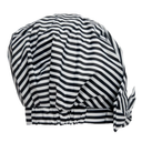 LitBear Luxury Silk Lined Shower Caps for Women Reusable Waterproof, Double Layered Large Bathing Hair Cap with Adjustable Elastic Strap, Non-slip, Quick-dry, for Long Short Hair, Black Dots