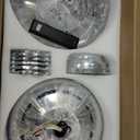 CROSSIO 52" Crystal Ceiling Fan with Light Dimmable LED Chandelier Ceiling Fan Modern Reversible Fandelier Light Fixture with Remote for Bedroom Dining Room Living Room Chrome