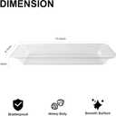 6-Pack 14" x 9" Clear Large Plastic Serving Trays, Reusable Serving Platters for Dessert, Fruit, Snacks, Cookies, Heavy Duty Food Serving Tray for Kitchen, Party